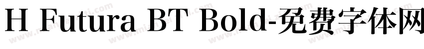 H Futura BT Bold字体转换